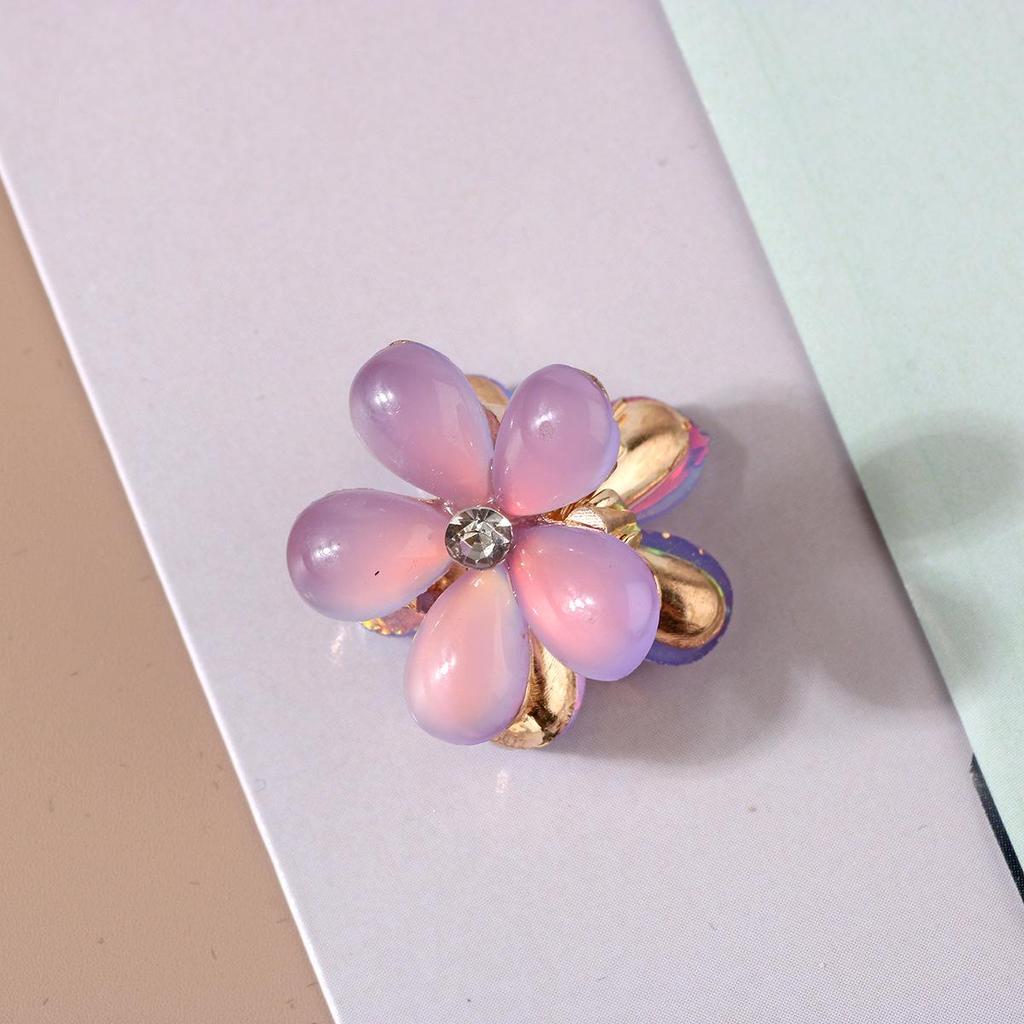 Korean Cute Pearl Floral Cat's Eye Hair Claw Clip