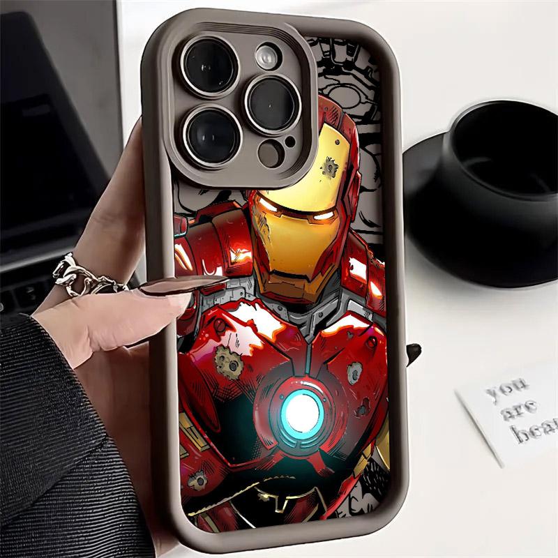 Cool Ironman Marvel Iron Man Phone Case For iPhone 17E 11 12 13 14 15 16 17 Pro Max Fundas 17 Air Plus 16e 13 Silicon Back Cover
