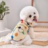 Pet Clothing Warm Dog Hoodie Fleece Sleeveless Dog Clothes Pocket Design Dots Pattern Pet Vest Autumn Winter