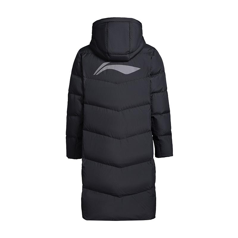 Li Ning Down Jackets Unisex Black Hooded Thickened AYMV711-1