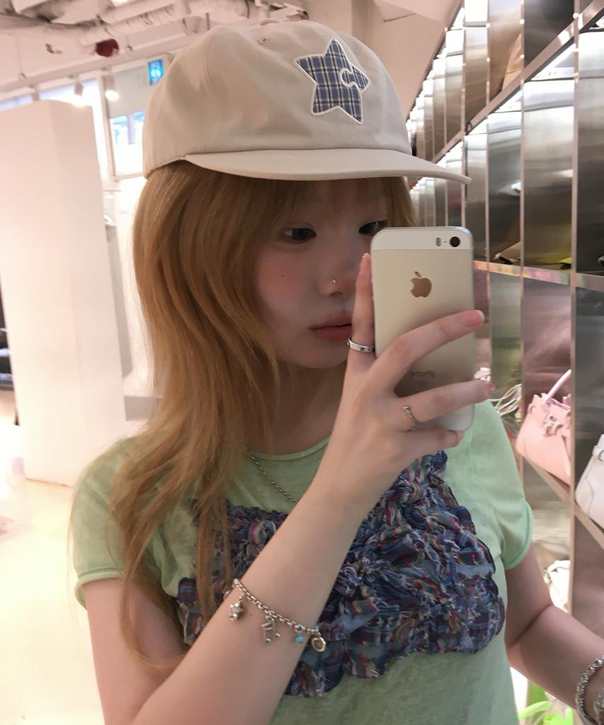 Kiibi Star Symbol Patch Cap Oatmeal