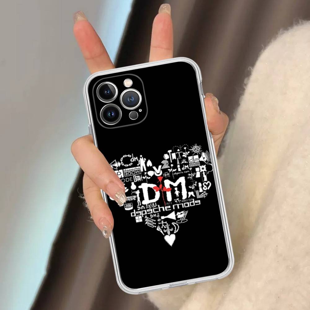 Custodia morbida trasparente per telefono con logo della band rock Depeche Mode Per iPhone 15 12 14 16 17 13 Plus 11 Pro Max 13 Pro