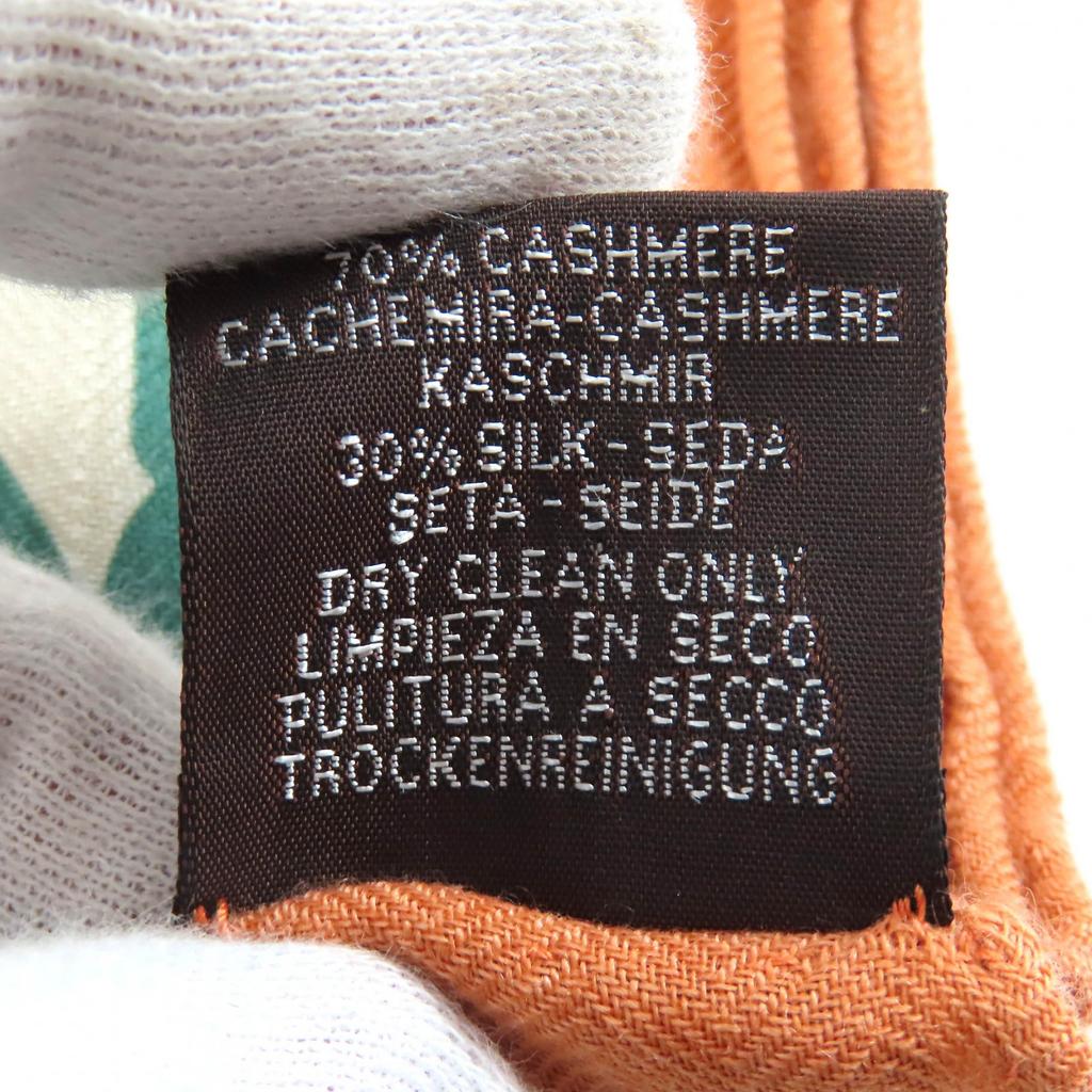 Excellent HERMES scarf Aesop's Fables Carre 140 Carrejean cashmere Women Used