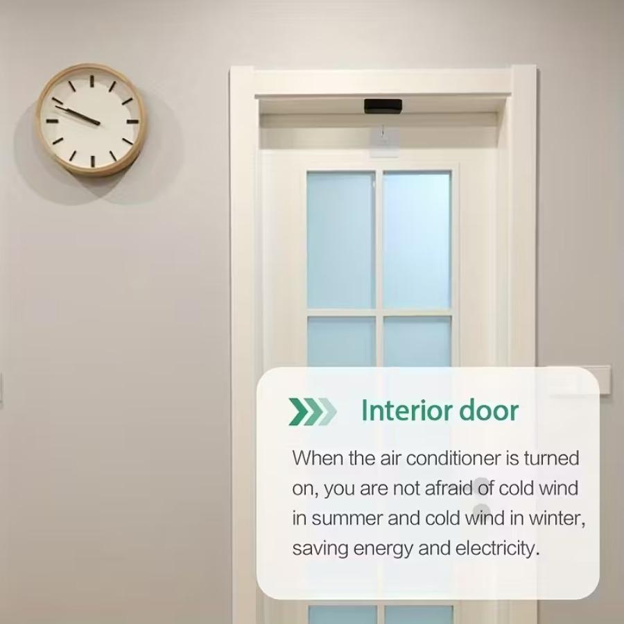 1 Piece Black Door Closer Easy To Install Without Drilling Suitable for Automatic Rebound In Offices Bathrooms and Bedrooms