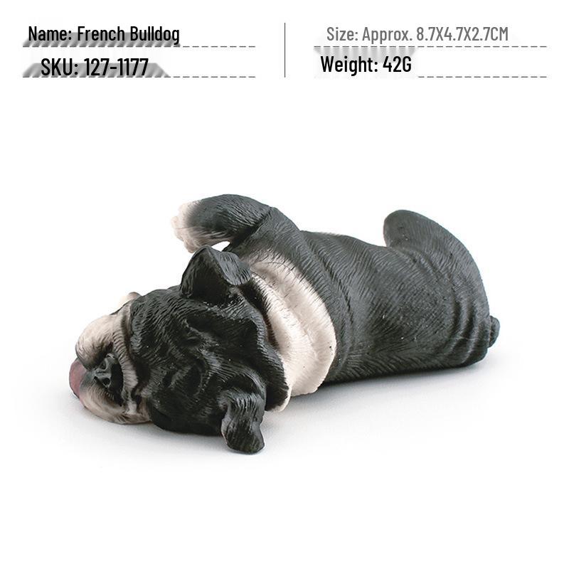 Cross-Border Fun Sleeping Posture French Bulldog & Shiba Inu Model Desktop Decoration