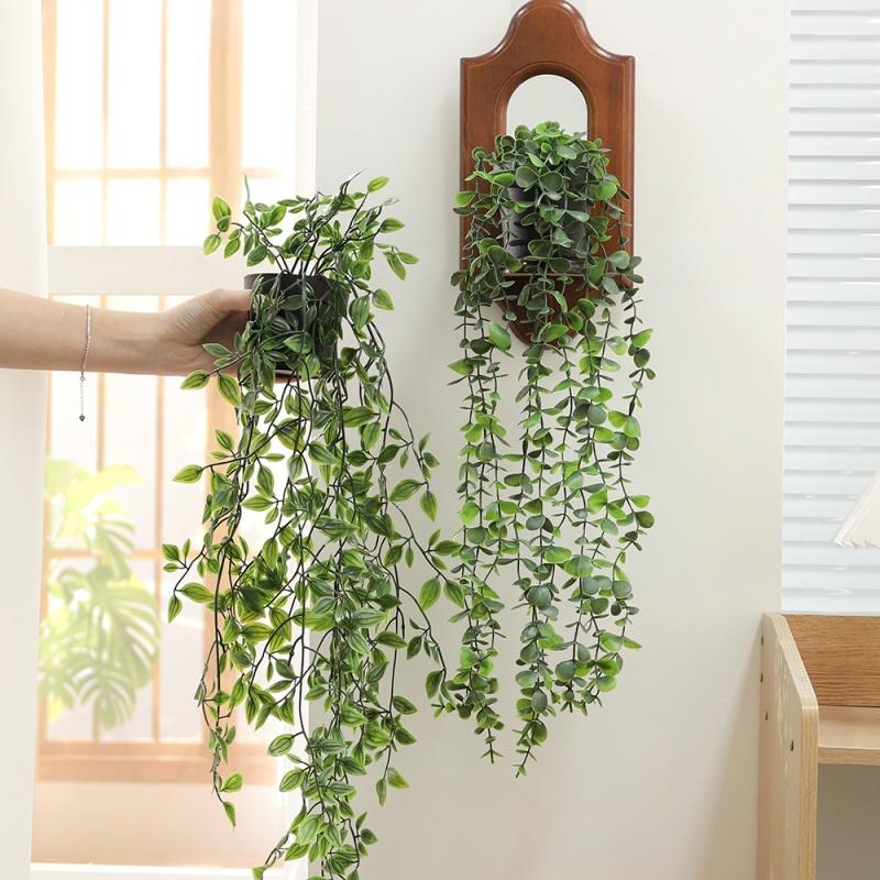 50CM Artificial Eucalyptus Ivy Potted Artificial Plant For Home Decoration Bride Wedding Decor Flower Office bathroom Decor