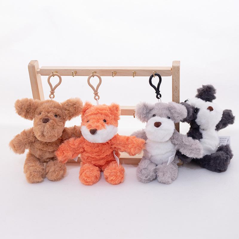 West Highland White Terrier Plush Toy Keychain: Children's Backpack Pendant & Dog Figure Decoration