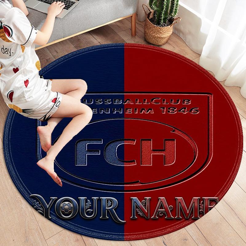 Fc Haim Logo Custom Name Round Area Rug Carpet Rug For Living Room Bedroom Sofa Playroom Decor Nonslip Floor Mat