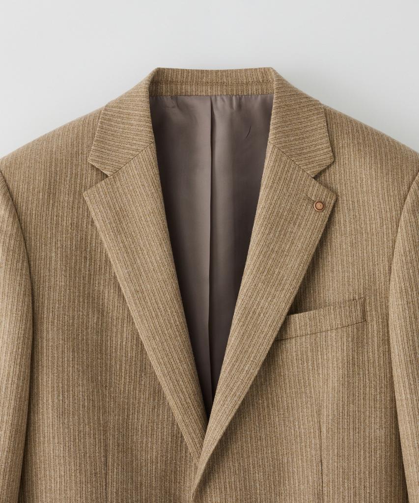 STCO Italy Guabello 100% Wool Ribbed Formal Jacket_Beige (Classic Fit)_Ssjvd95Csd