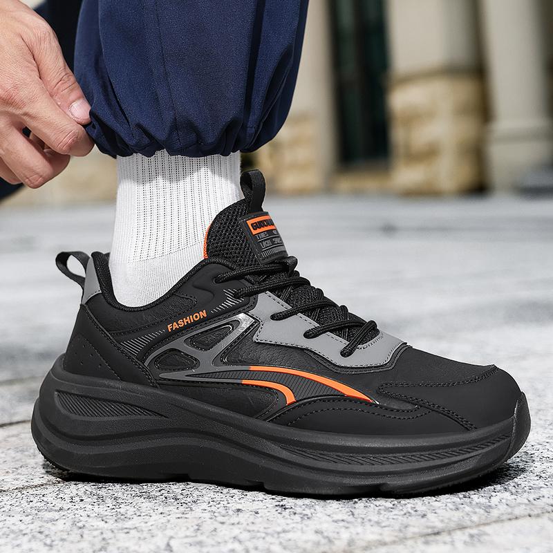 Autumn and Winter New Men's Shoes 2025 Breathable Super Soft Leather Sports Casual Shoes Trendy Thin Sports Shoes