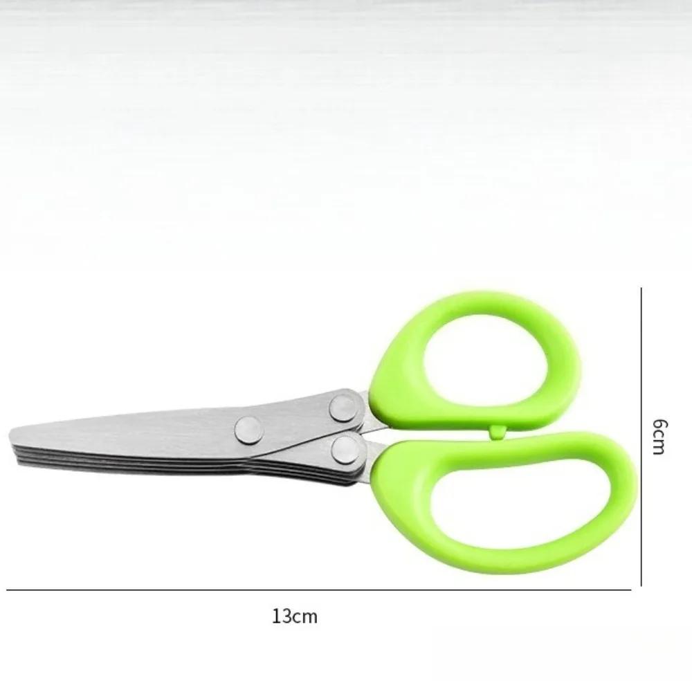 Forged Stainless Steel Ambidextrous Kitchen Scissors 5 Layered Ultra Sharp Versatile Onion Herb Shredder Durable Easy Clean