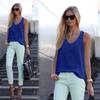 Stylish Womens V Neck Chiffon Sleeveless Vest Comfortable Loose Casual Summer Shirt