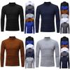 Men's Warm High Neck Solid Color Pullover Jumper Sweater For A Stylish Look