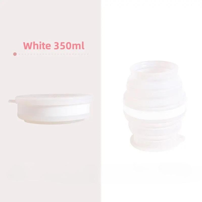 Portable Silicone Foldable Cup Lanyard Heat With Cups Lid Collapsible Resistant Folding Storage Travel Mug For Hot Water