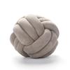 Nordic Three-Strand Knotted Ball Pillow – Handwoven Crystal Velvet Cushion 