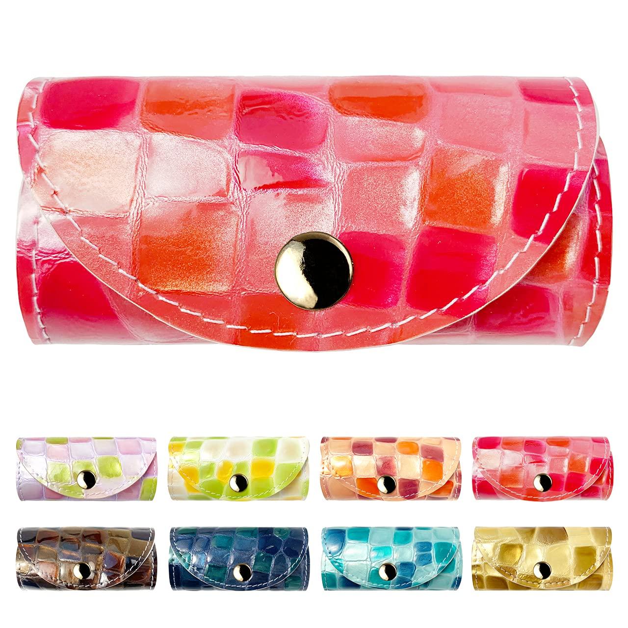 

Key case for 4 genuine smart key mini key 4 rows of key slightly stained red [leo&aoi] women, rows, leather, key, tri-fold, leather, cowhide, holder, червоний