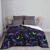 Halloween Fledermaus Sterne Cartoon Decken Fleece Druck Multifunktionale Weiche Überwurfdecken für Zuhause Büro Steppdecke