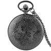 Vintage Roman Numerals Pocket Watch with Chain Hollow Case Steampunk Quartz Fob Watch