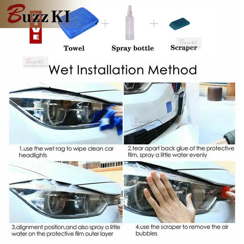 For Subaru WRX 2018 Headlight Film TPU Rearview Mirror Transparent Protective Film Scratch Resistant Sticker