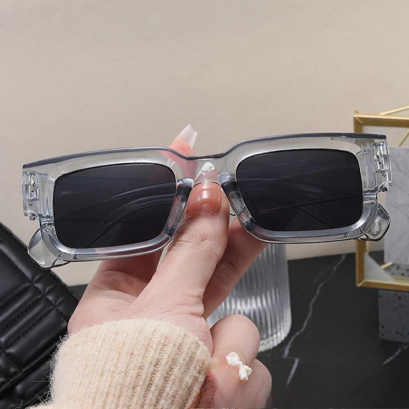 Retro Men Square Sunglasses for Women Vintage Luxury Rivet Designer Sun Glasses Fashion Arrow Shades UV400 Eyeglasses