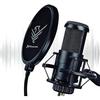 Phoenix Technologies - Microphone condensateur Professionnel Studio, Streaming, Bras articulé réglable, Support Anti-Vibration,