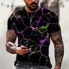 2024 Summer New Men's T-Shirt Casual Lightning Cool 3D Digital Printed T Shirts for Men Short Sleeve Tee Oversized Men Clothing