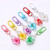 Acrylic Conch Floating Oil Keychain 2Pcs Set Ideal Sea Shell Bag Accessory for Summer Style