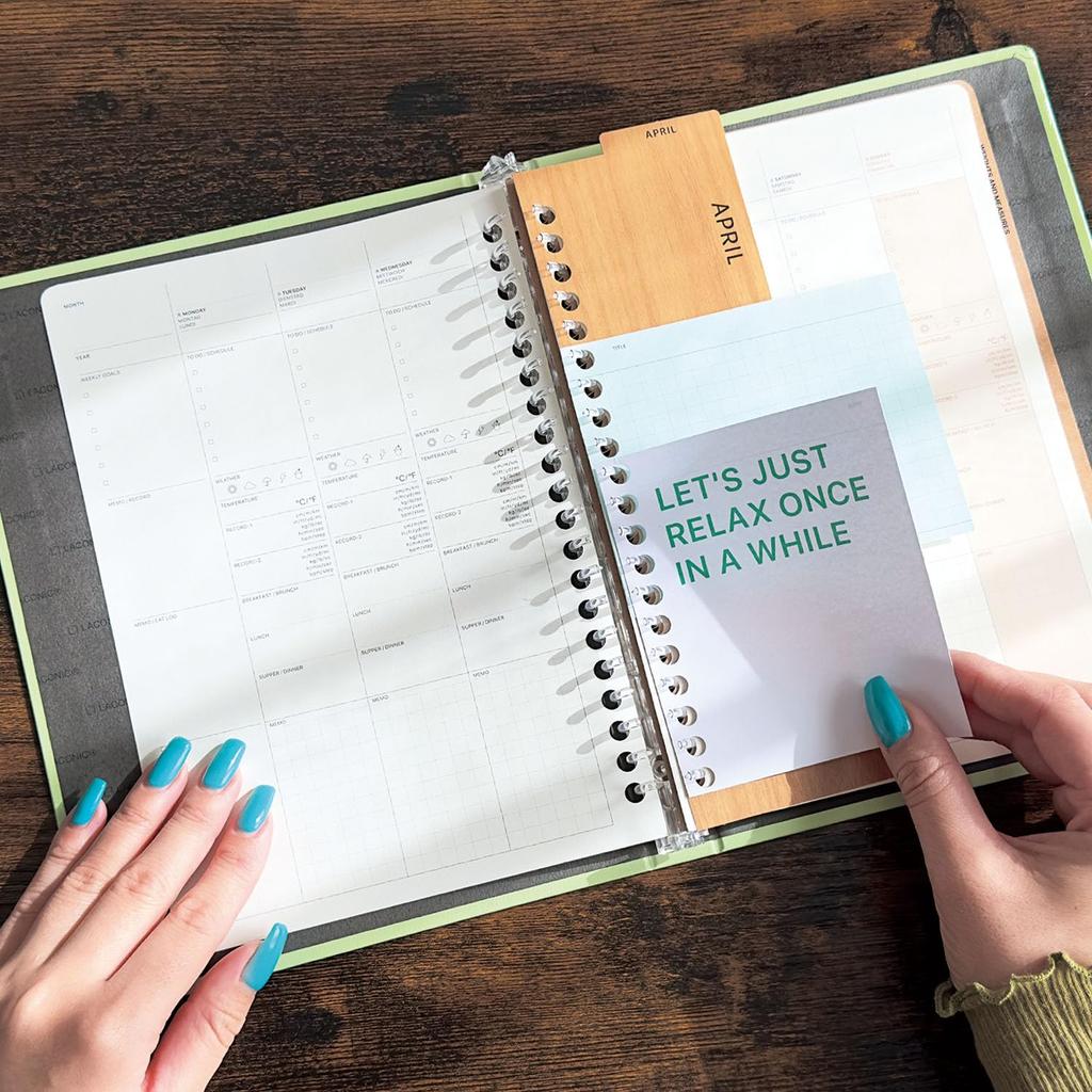 Laconic Binder A5 FLEX Beige Loose-Leaf 20-Hole LFX13-BE