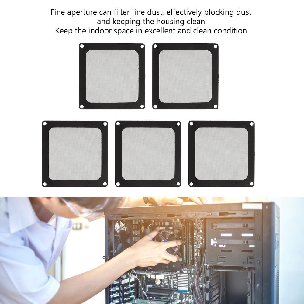 5PCS 90x90mm PC Chassis Dust Filter Nylon Mesh PC Dust Filter  Computer Cooler Fan