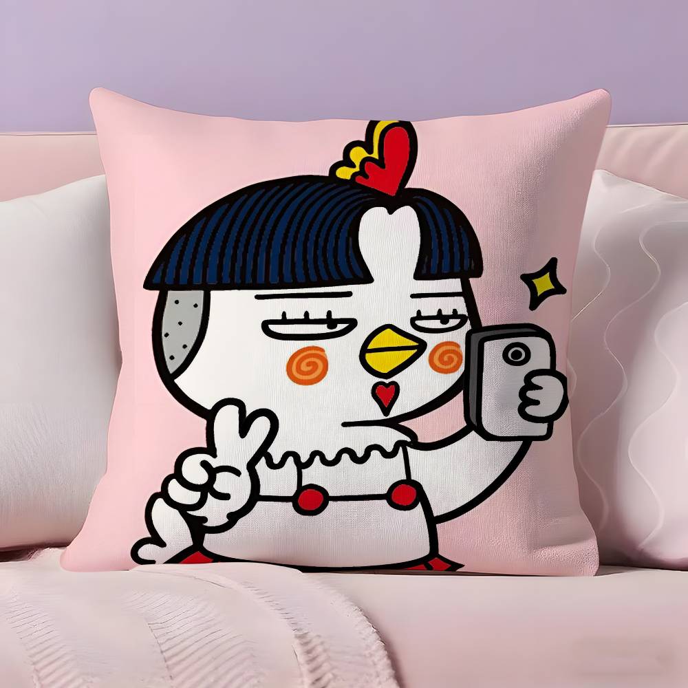 

Kwaii Аниме B-Buldak RameSn Наволочка Наволочка Ультрамягкая Приятная к коже Ткань Комфорт как облачко и Потайная молния 12x12Inch