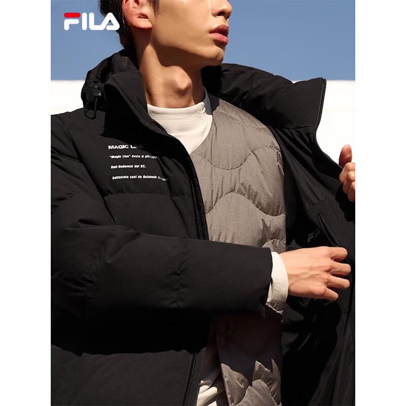 FILA Men's Winter Thickened Hooded Down Jacket