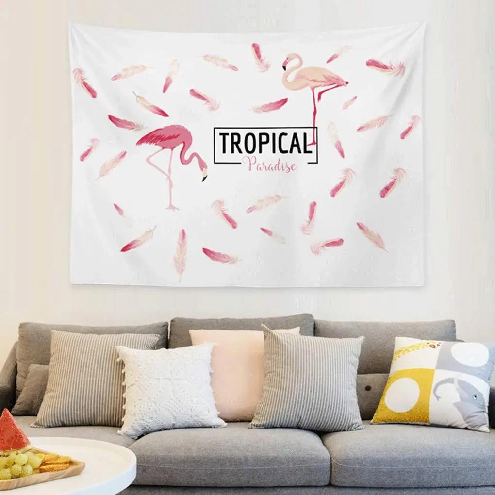 Flamingo Tropical Beach Tapestry Hippie Flamingo In Beach Seaside Tapestries Wall Hanging Art for Bedroom Living Room Dorm Home
