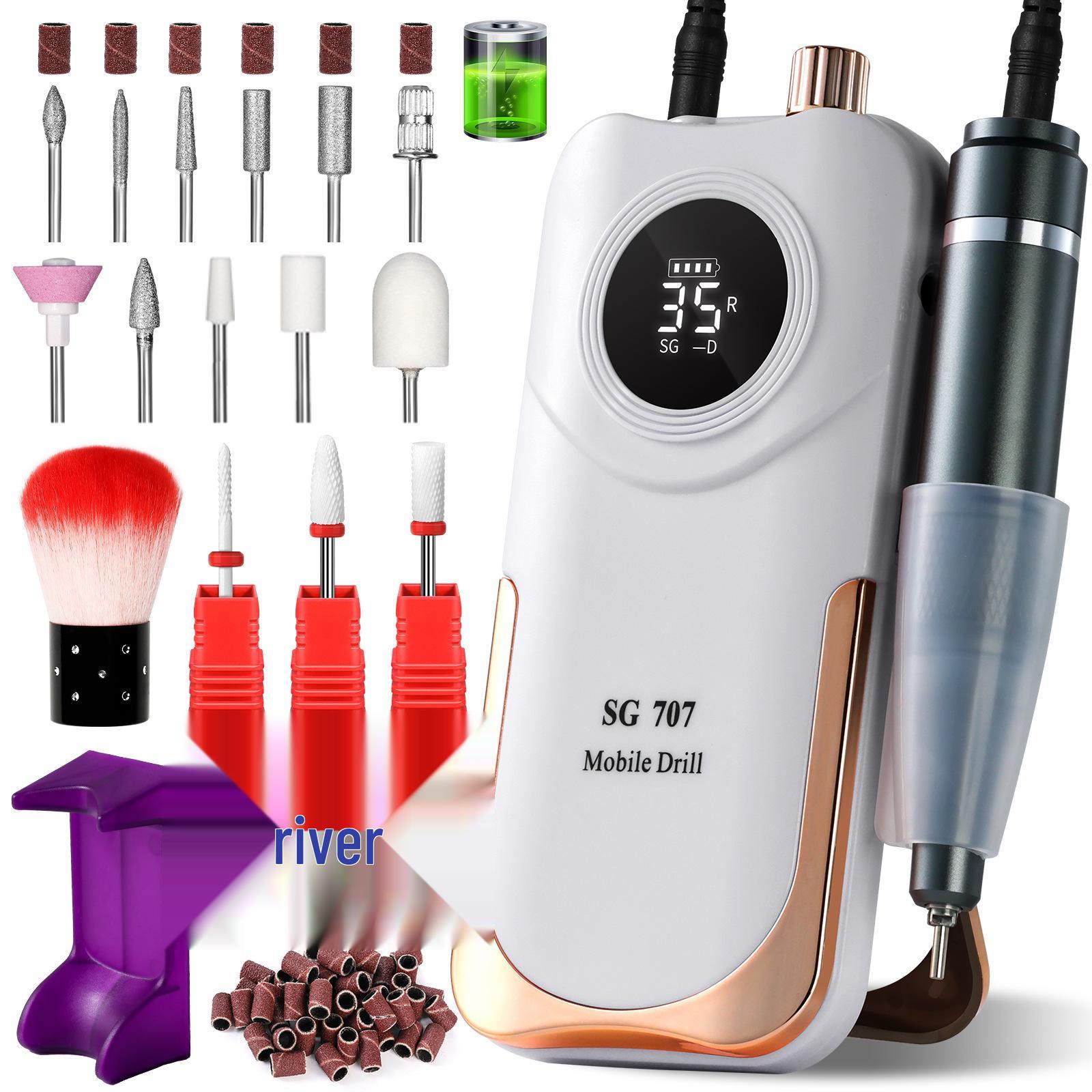 

Portable 35,000 RPM Rechargeable Nail Drill Set
