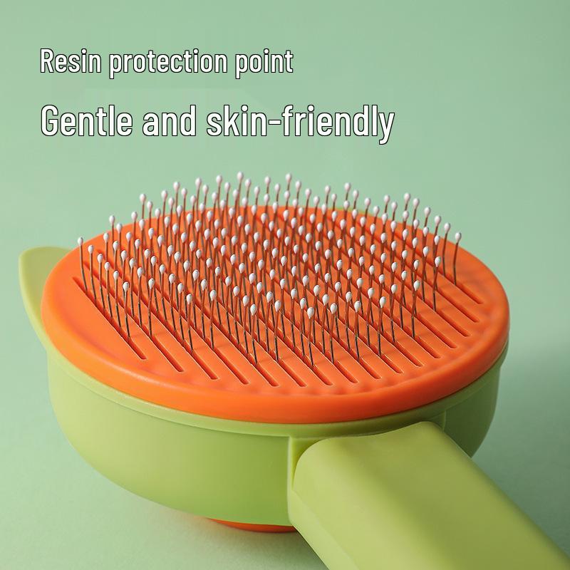 Cute Cat & Dog Deshedding Comb for Easy Hair Removal - One-Click Fur Cleaner