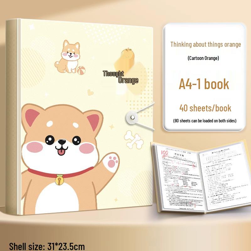 A4 Multi-Layer Transparent Document Folder with Loose-Leaf Inserts for Students