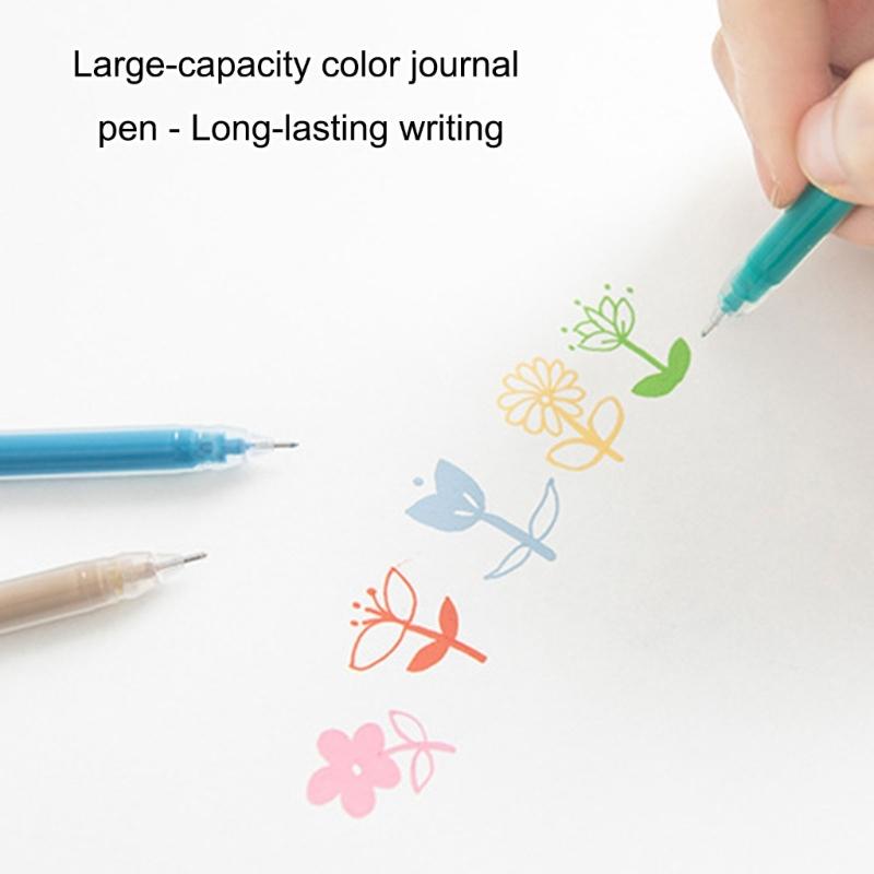Fluorescent Color Gel Pen 0.6MM Tip Acrylic Gel Inks Pen Quick Dry for Note Taking Journaling Color Coding Highlighting