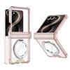 Transparent Four-corner Drop-proof Protective Hard Case with Magnetic Rotating Ring Stand for Samsung Galaxy Z Flip 8