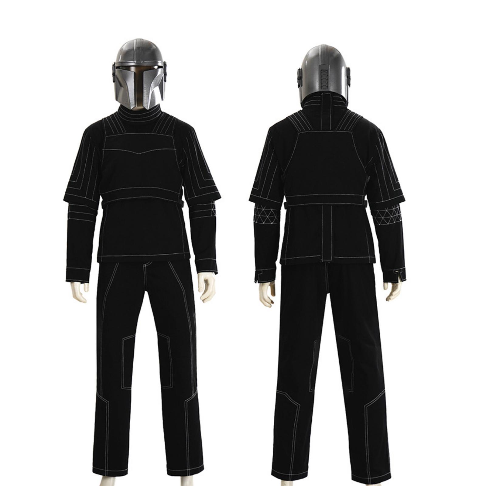 

Full Body Armor Costume Set Protective Suit for Stage Performance Halloween Cosplay Movie Game Outfit without Mask M чёрный