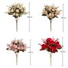 Rose Bouquet Artificial Flowers With Realistic Fabric For Living Room Decor And Wedding Centerpieces