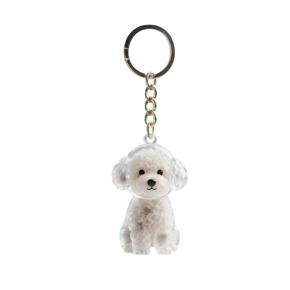 Fur Storage Capsule Portable Souvenirs Keychain Dog Shape Keychain  Memorial Souvenirs