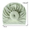 Infant Turban Baby Hat Solid Cotton Headwraps for Newborn Baby Girl Boy Cap Kids Donut Knot Beanies Bonnet Hair Accessories