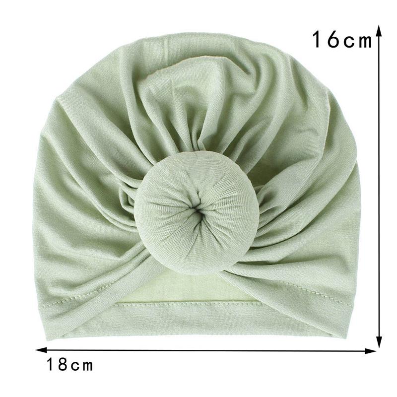 Infant Turban Baby Hat Solid Cotton Headwraps for Newborn Baby Girl Boy Cap Kids Donut Knot Beanies Bonnet Hair Accessories