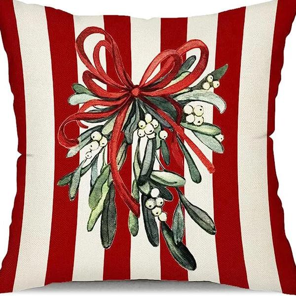 New Christmas Gingerbread Man Candy Decorative Pillow Cover Home Living Room Holiday Party Pillow Cover