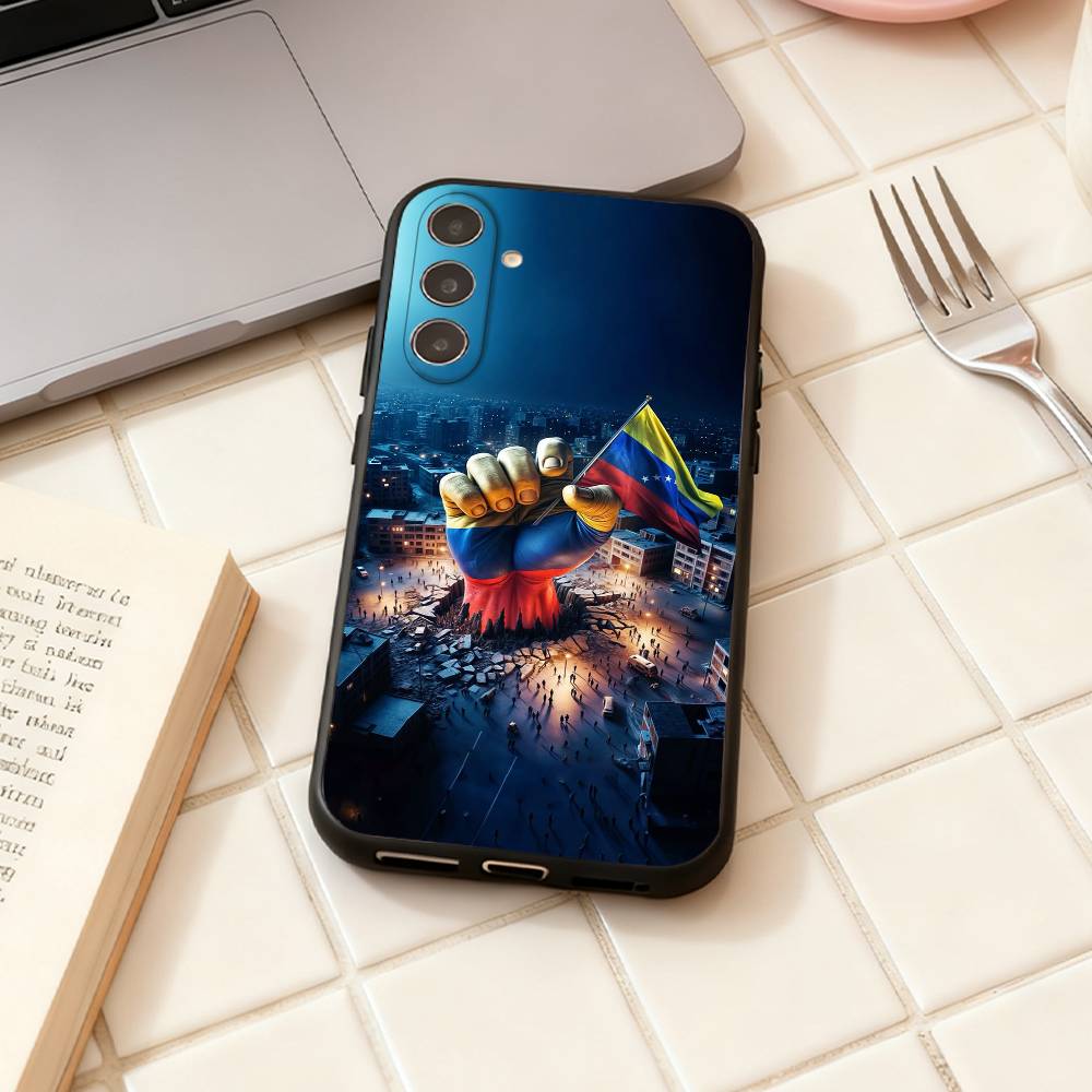 Venezuela Flag phone Case For Samsung Galaxy A73,A72,A71,A70,A53,A52,A51,Others Soft Black Shell