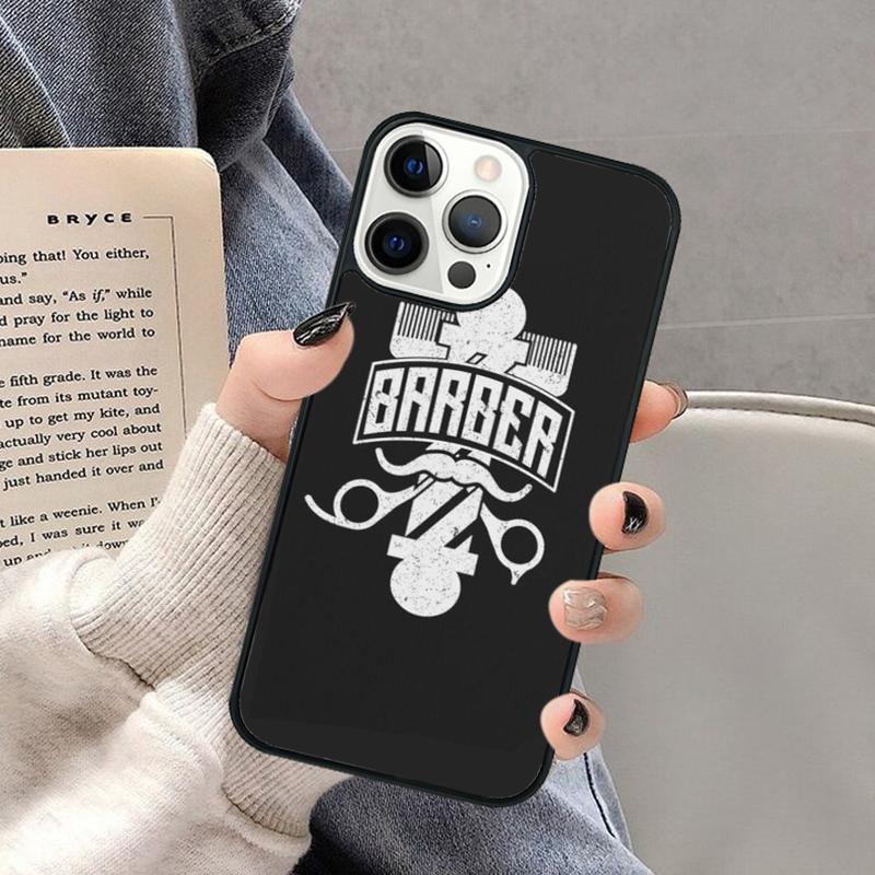 Barber Pole Scissor Phone Case for iPhone 17 Air 16 16e 15 Plus for Apple 13 11 12 14 Pro Max Cover coque Shell