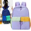 Schoolbag New High-value Children's Schoolbag Korean Version Cute Contrasting Color Student Backpack Large Capacity Lightweight Weight Backpack