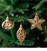 Gangheng Gold Star Pendant and Irregular-Shaped Christmas Tree Ornaments Set