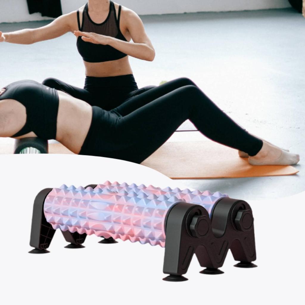 Fitness Roller Deep Tissue Foam with Suction Cups Full Body Massaging Tool Pilates Exercise