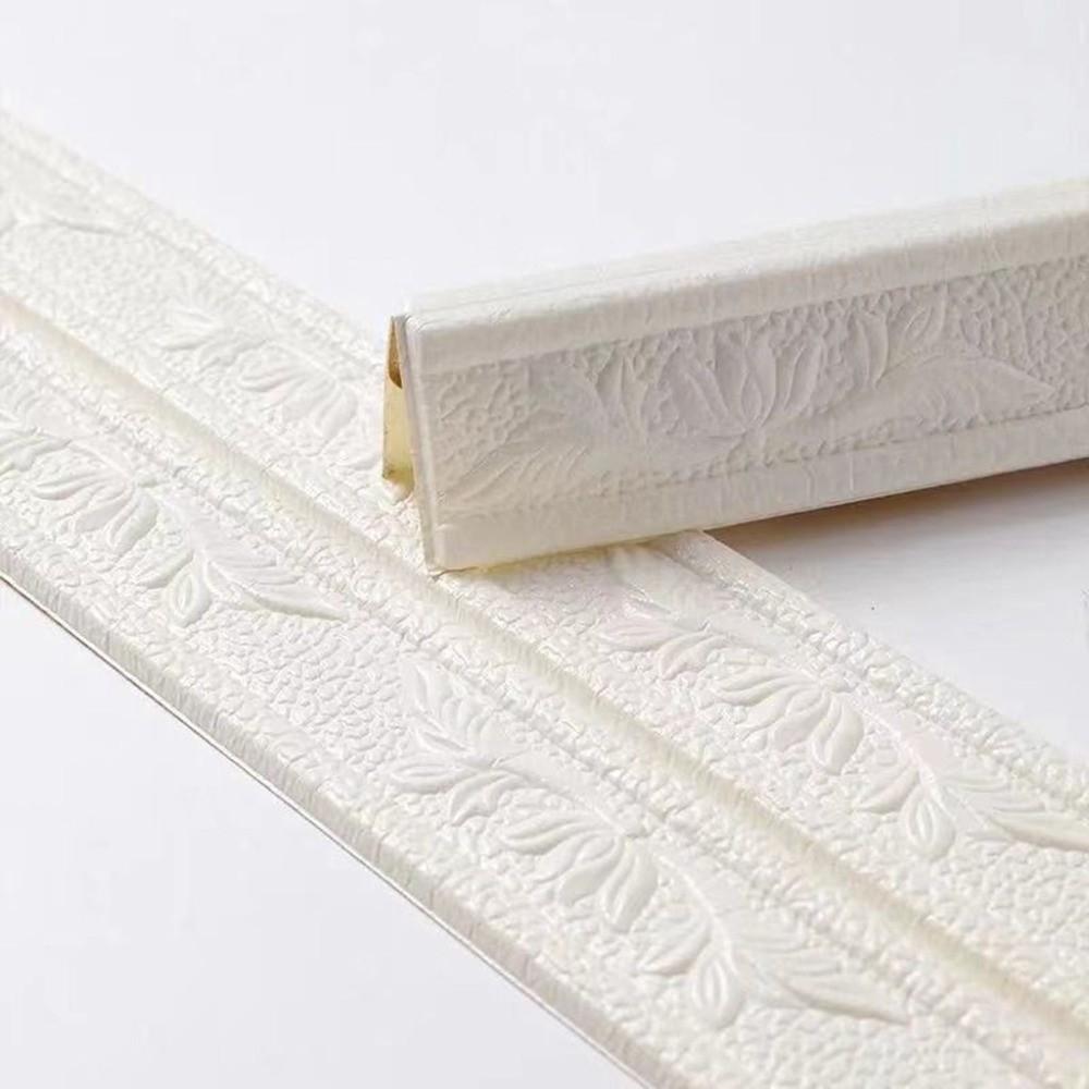 Self-adhesive Baseboard Embossed Wall Waist Line Wall Sticker Corner Wallpaper Edge Strip Stickers