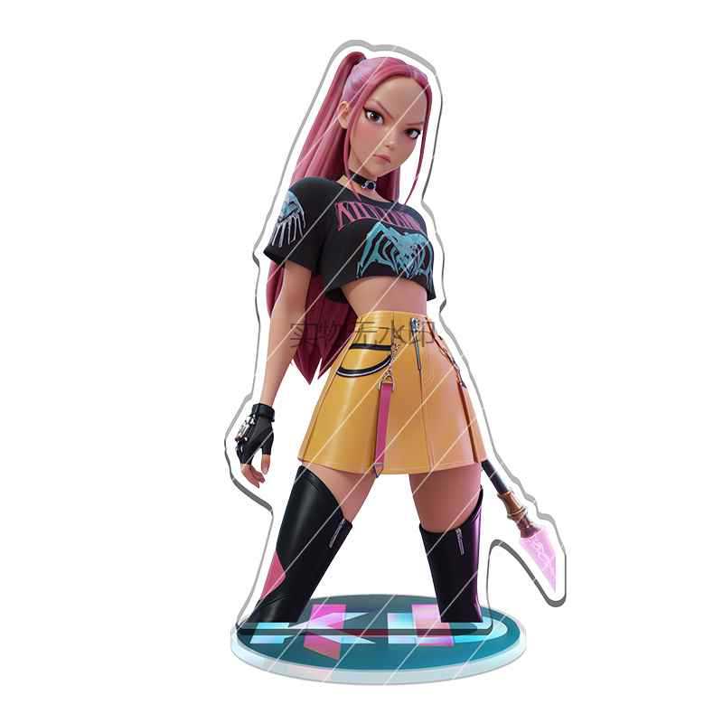 Kawaii K-Pop Demon Hunters Anime Zoe Rumi Mira Saja Boys Superstar Acrylic Surroundings Standing Sign 15Cm Desktop Ornaments